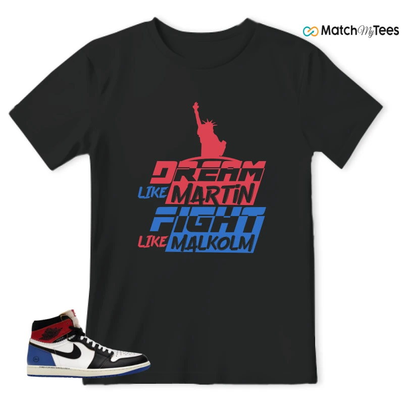 NIKE AIR JORDAN 1 RETRO HIGH OG SP FRAGMENT X UNION LA VARSITY RED SPORT ROYAL SNEAKER Matching Tees t-shirt