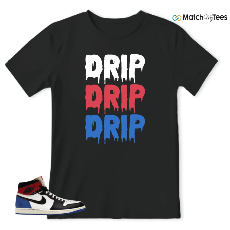 NIKE AIR JORDAN 1 RETRO HIGH OG SP FRAGMENT X UNION LA VARSITY RED SPORT ROYAL SNEAKER Matching Tees t-shirt