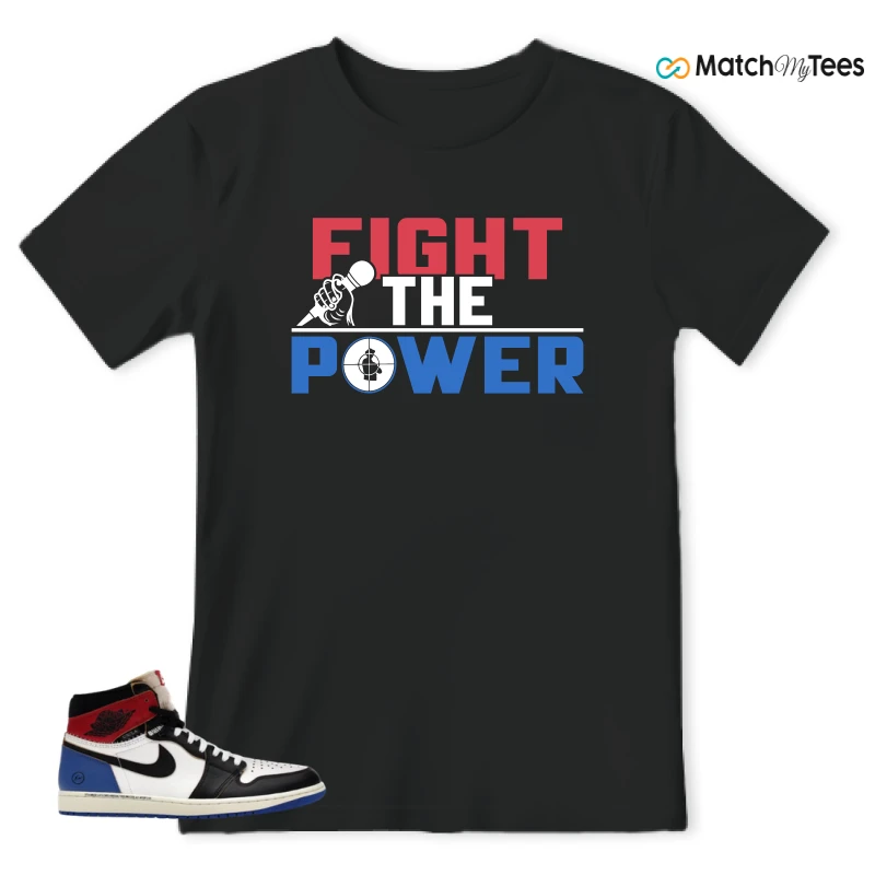 NIKE AIR JORDAN 1 RETRO HIGH OG SP FRAGMENT X UNION LA VARSITY RED SPORT ROYAL SNEAKER Matching Tees t-shirt