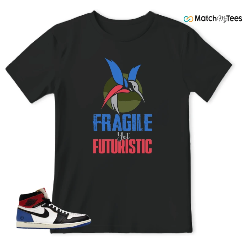 NIKE AIR JORDAN 1 RETRO HIGH OG SP FRAGMENT X UNION LA VARSITY RED SPORT ROYAL SNEAKER Matching Tees t-shirt