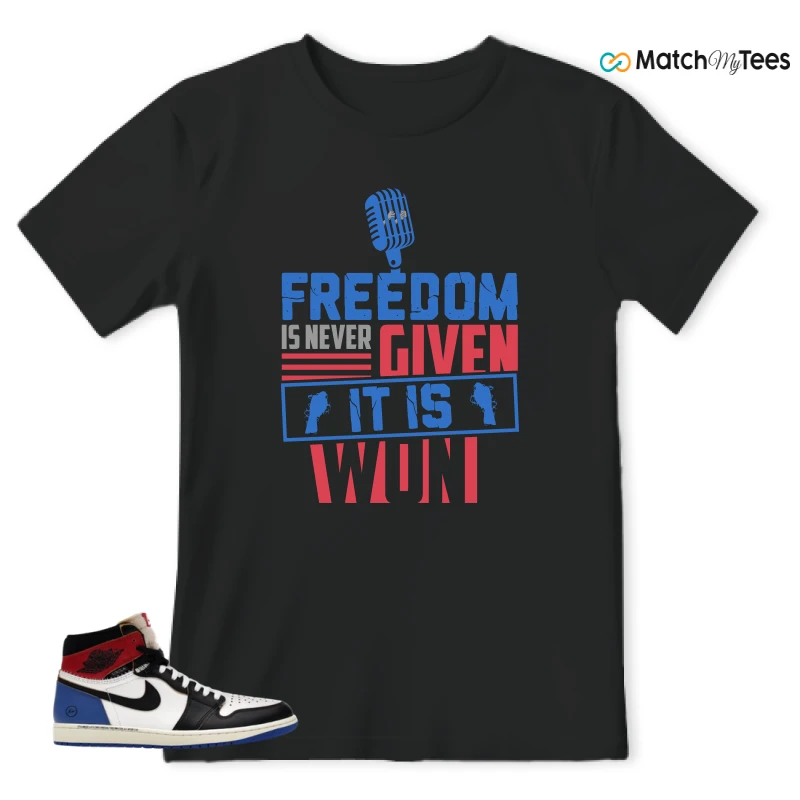 NIKE AIR JORDAN 1 RETRO HIGH OG SP FRAGMENT X UNION LA VARSITY RED SPORT ROYAL SNEAKER Matching Tees t-shirt