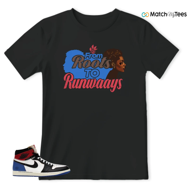 NIKE AIR JORDAN 1 RETRO HIGH OG SP FRAGMENT X UNION LA VARSITY RED SPORT ROYAL SNEAKER Matching Tees t-shirt