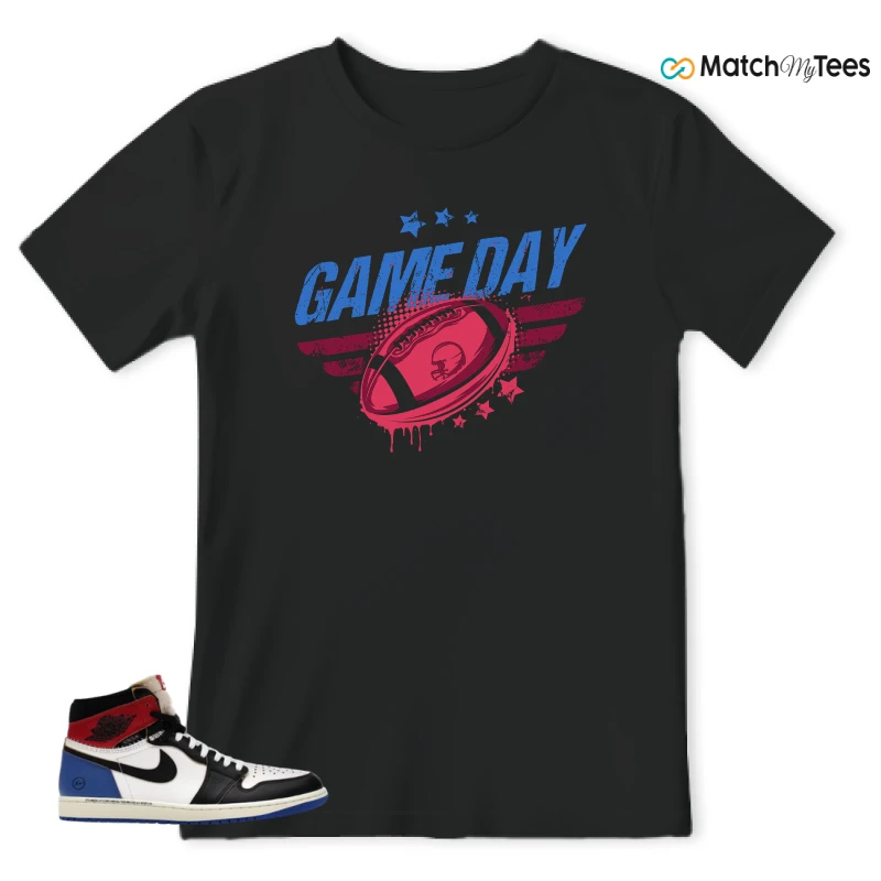 NIKE AIR JORDAN 1 RETRO HIGH OG SP FRAGMENT X UNION LA VARSITY RED SPORT ROYAL SNEAKER Matching Tees t-shirt