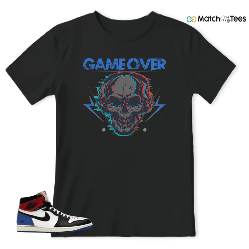NIKE AIR JORDAN 1 RETRO HIGH OG SP FRAGMENT X UNION LA VARSITY RED SPORT ROYAL SNEAKER Matching Tees t-shirt
