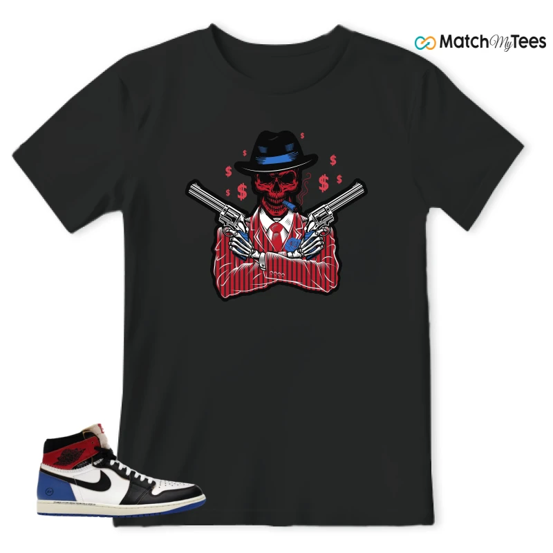 NIKE AIR JORDAN 1 RETRO HIGH OG SP FRAGMENT X UNION LA VARSITY RED SPORT ROYAL SNEAKER Matching Tees t-shirt