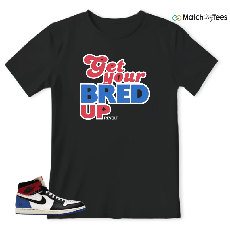 NIKE AIR JORDAN 1 RETRO HIGH OG SP FRAGMENT X UNION LA VARSITY RED SPORT ROYAL SNEAKER Matching Tees t-shirt