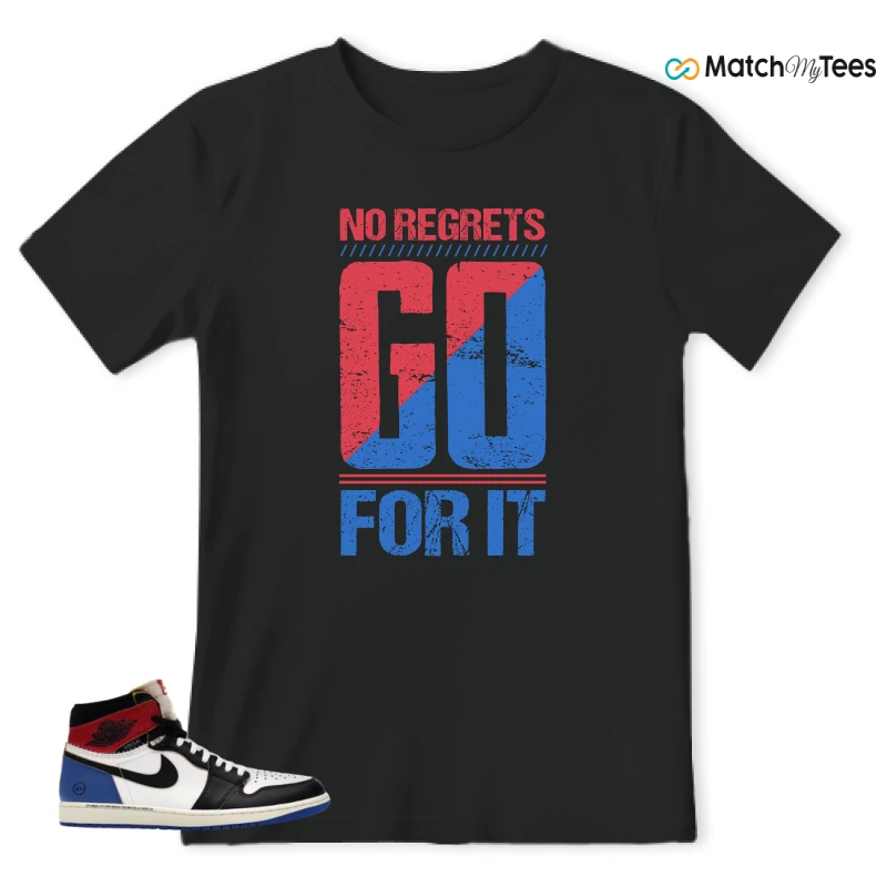 NIKE AIR JORDAN 1 RETRO HIGH OG SP FRAGMENT X UNION LA VARSITY RED SPORT ROYAL SNEAKER Matching Tees t-shirt