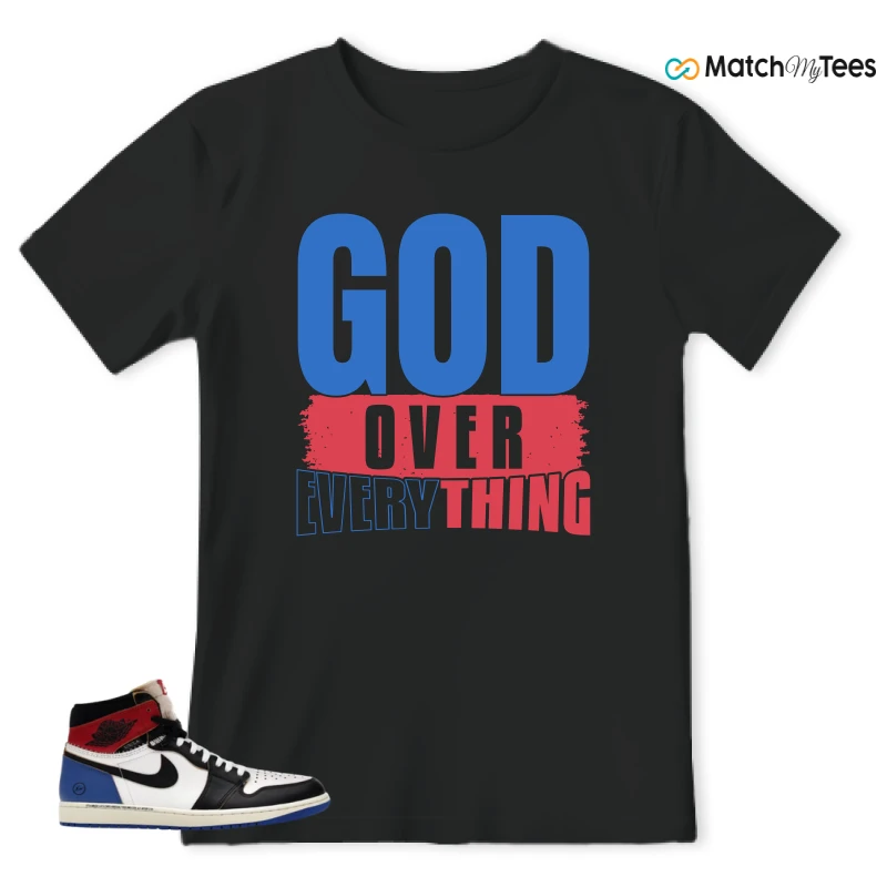 NIKE AIR JORDAN 1 RETRO HIGH OG SP FRAGMENT X UNION LA VARSITY RED SPORT ROYAL SNEAKER Matching Tees t-shirt