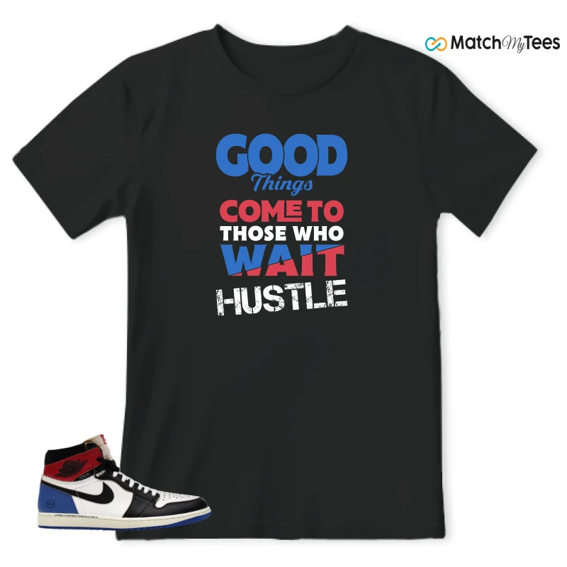 NIKE AIR JORDAN 1 RETRO HIGH OG SP FRAGMENT X UNION LA VARSITY RED SPORT ROYAL SNEAKER Matching Tees t-shirt