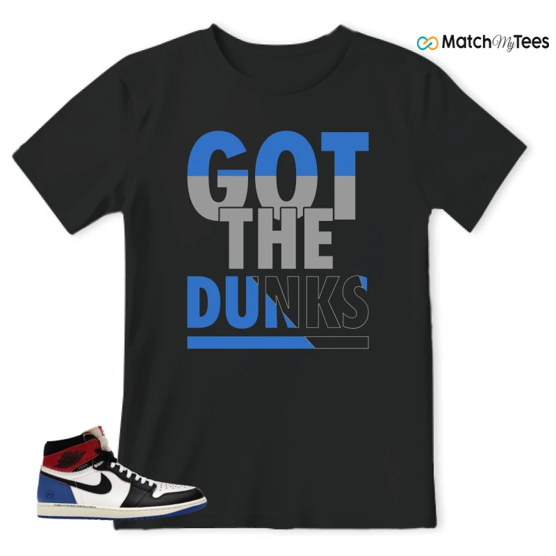 NIKE AIR JORDAN 1 RETRO HIGH OG SP FRAGMENT X UNION LA VARSITY RED SPORT ROYAL SNEAKER Matching Tees t-shirt