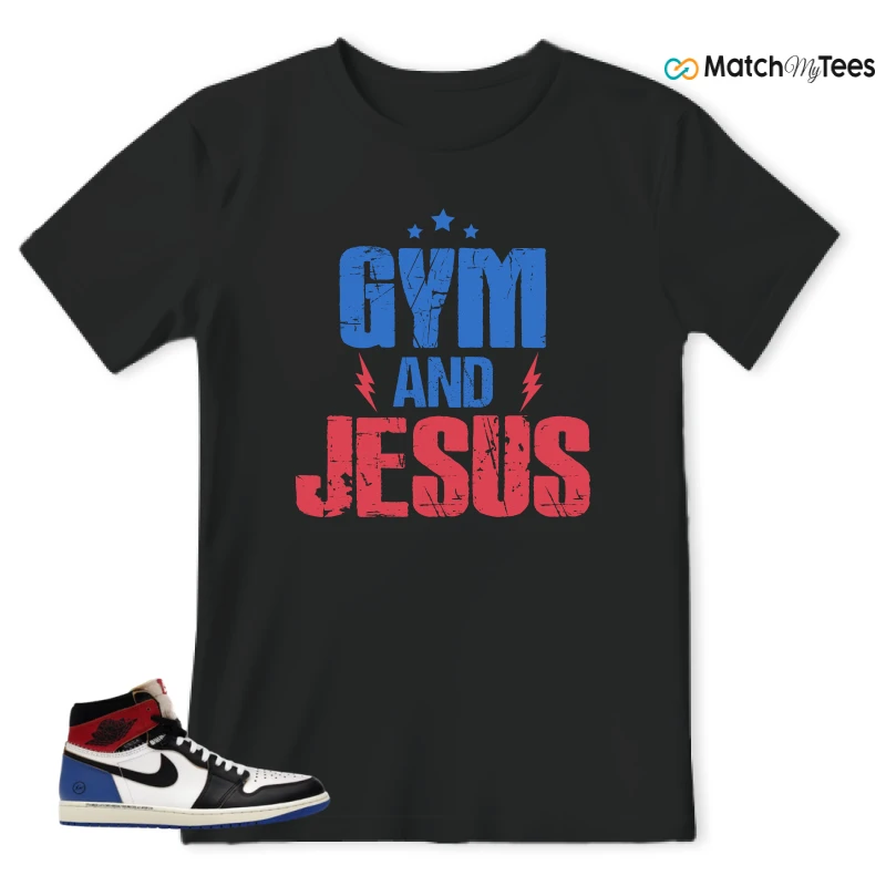 NIKE AIR JORDAN 1 RETRO HIGH OG SP FRAGMENT X UNION LA VARSITY RED SPORT ROYAL SNEAKER Matching Tees t-shirt