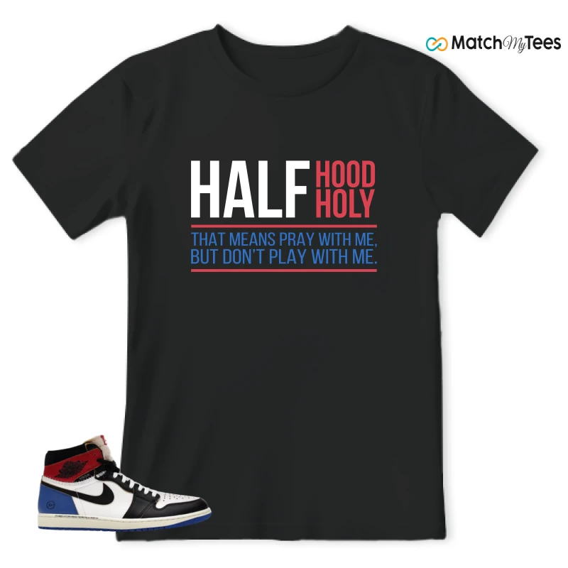 NIKE AIR JORDAN 1 RETRO HIGH OG SP FRAGMENT X UNION LA VARSITY RED SPORT ROYAL SNEAKER Matching Tees t-shirt
