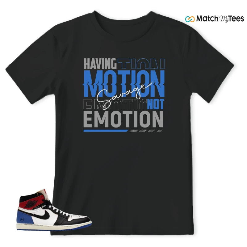 NIKE AIR JORDAN 1 RETRO HIGH OG SP FRAGMENT X UNION LA VARSITY RED SPORT ROYAL SNEAKER Matching Tees t-shirt