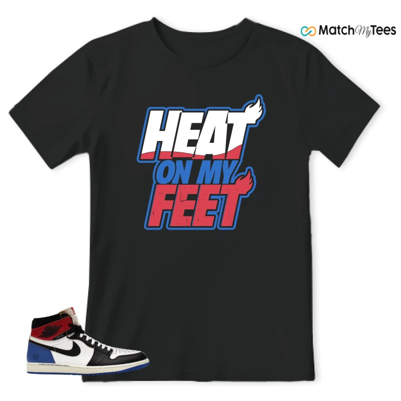 NIKE AIR JORDAN 1 RETRO HIGH OG SP FRAGMENT X UNION LA VARSITY RED SPORT ROYAL SNEAKER Matching Tees t-shirt