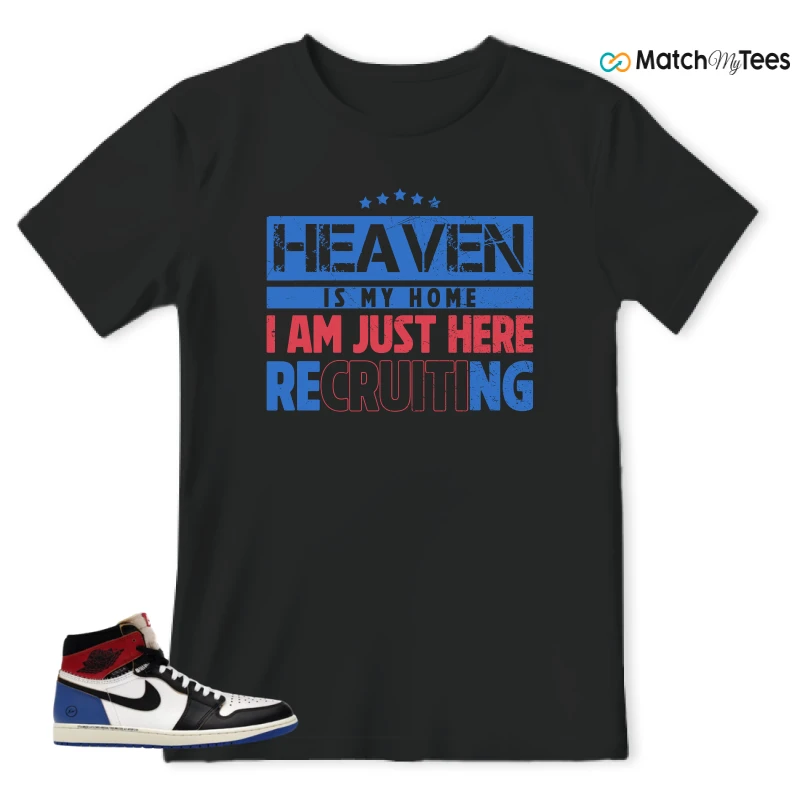 NIKE AIR JORDAN 1 RETRO HIGH OG SP FRAGMENT X UNION LA VARSITY RED SPORT ROYAL SNEAKER Matching Tees t-shirt
