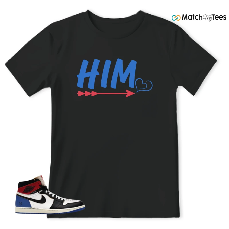 NIKE AIR JORDAN 1 RETRO HIGH OG SP FRAGMENT X UNION LA VARSITY RED SPORT ROYAL SNEAKER Matching Tees t-shirt