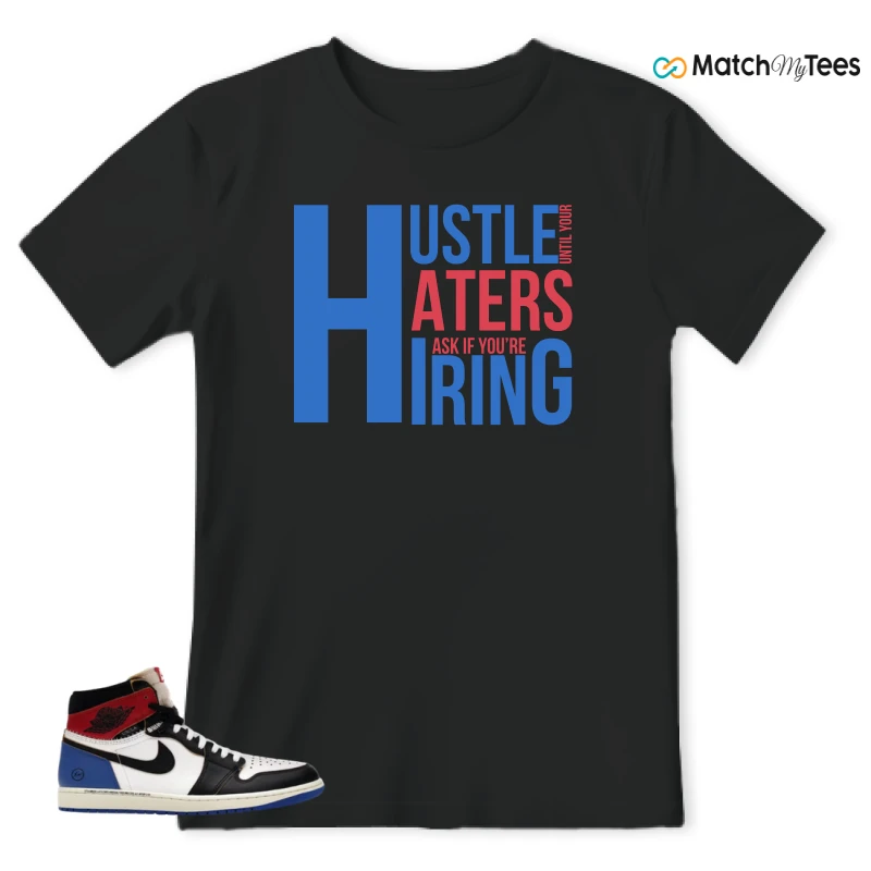 NIKE AIR JORDAN 1 RETRO HIGH OG SP FRAGMENT X UNION LA VARSITY RED SPORT ROYAL SNEAKER Matching Tees t-shirt