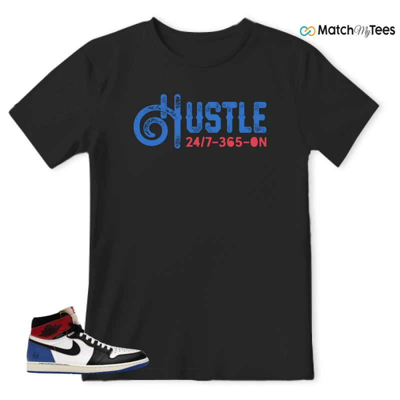 NIKE AIR JORDAN 1 RETRO HIGH OG SP FRAGMENT X UNION LA VARSITY RED SPORT ROYAL SNEAKER Matching Tees t-shirt