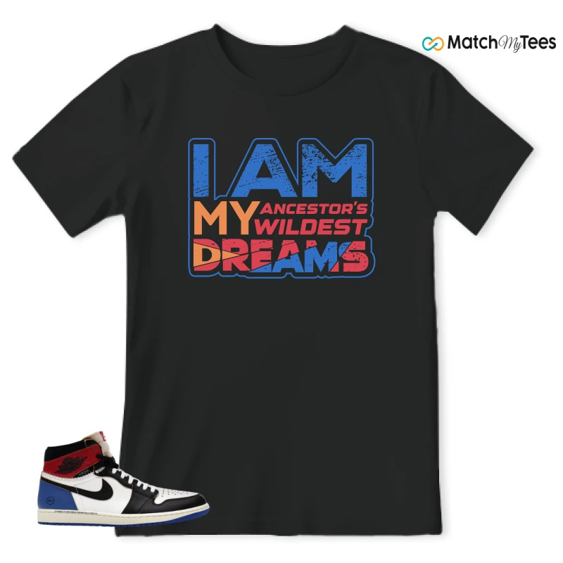 NIKE AIR JORDAN 1 RETRO HIGH OG SP FRAGMENT X UNION LA VARSITY RED SPORT ROYAL SNEAKER Matching Tees t-shirt