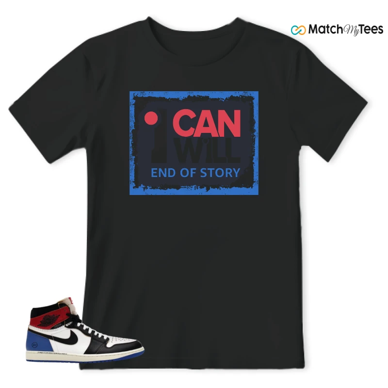 NIKE AIR JORDAN 1 RETRO HIGH OG SP FRAGMENT X UNION LA VARSITY RED SPORT ROYAL SNEAKER Matching Tees t-shirt