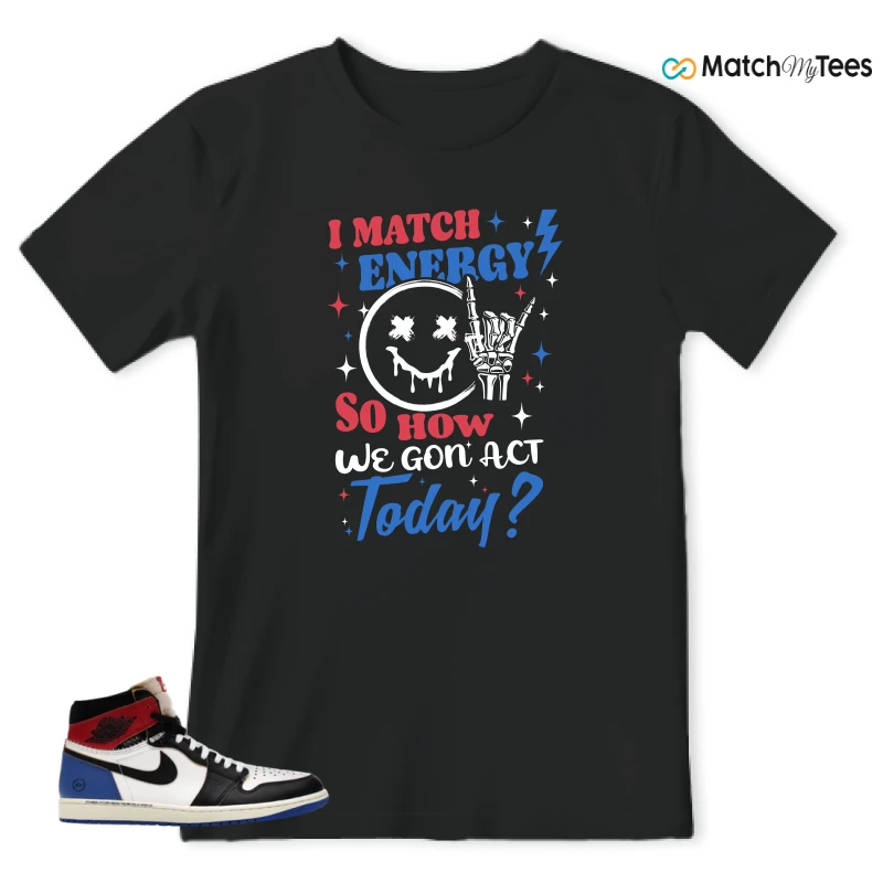 NIKE AIR JORDAN 1 RETRO HIGH OG SP FRAGMENT X UNION LA VARSITY RED SPORT ROYAL SNEAKER Matching Tees t-shirt