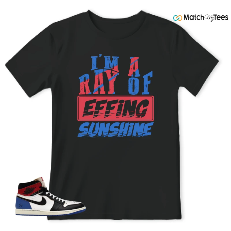 NIKE AIR JORDAN 1 RETRO HIGH OG SP FRAGMENT X UNION LA VARSITY RED SPORT ROYAL SNEAKER Matching Tees t-shirt