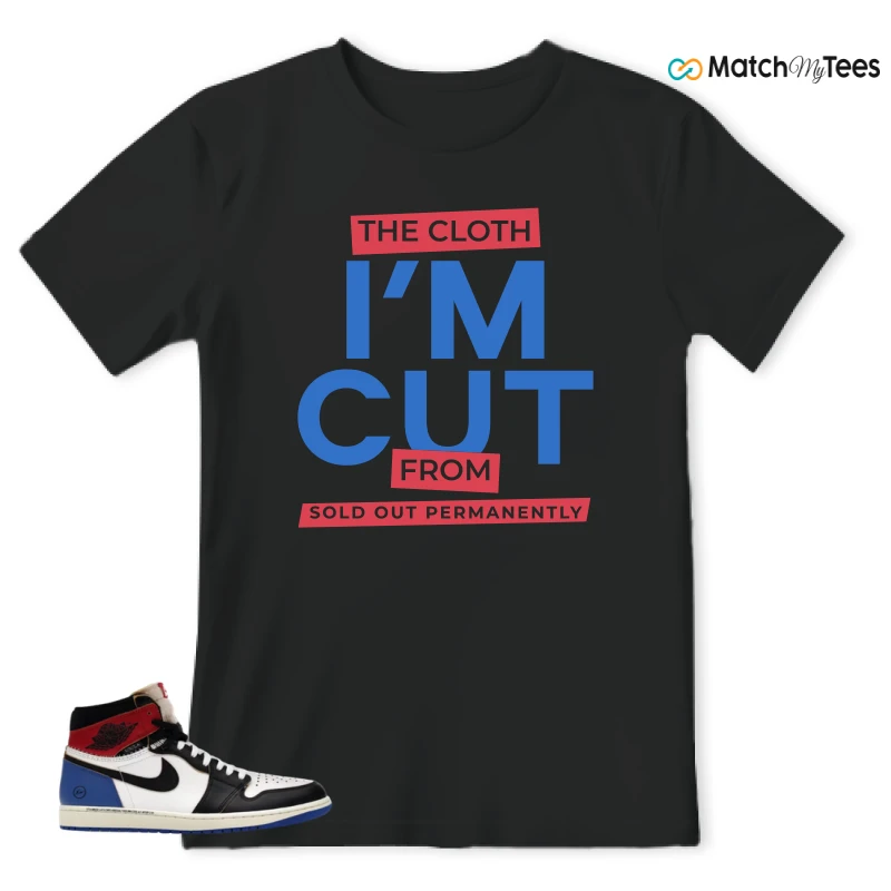 NIKE AIR JORDAN 1 RETRO HIGH OG SP FRAGMENT X UNION LA VARSITY RED SPORT ROYAL SNEAKER Matching Tees t-shirt