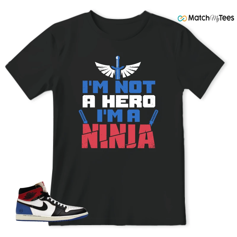 NIKE AIR JORDAN 1 RETRO HIGH OG SP FRAGMENT X UNION LA VARSITY RED SPORT ROYAL SNEAKER Matching Tees t-shirt
