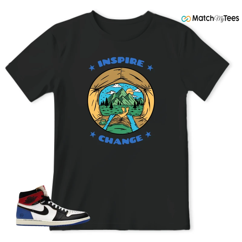 NIKE AIR JORDAN 1 RETRO HIGH OG SP FRAGMENT X UNION LA VARSITY RED SPORT ROYAL SNEAKER Matching Tees t-shirt