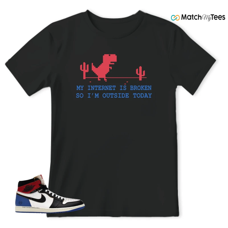 NIKE AIR JORDAN 1 RETRO HIGH OG SP FRAGMENT X UNION LA VARSITY RED SPORT ROYAL SNEAKER Matching Tees t-shirt