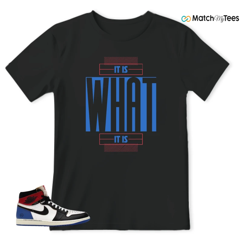 NIKE AIR JORDAN 1 RETRO HIGH OG SP FRAGMENT X UNION LA VARSITY RED SPORT ROYAL SNEAKER Matching Tees t-shirt