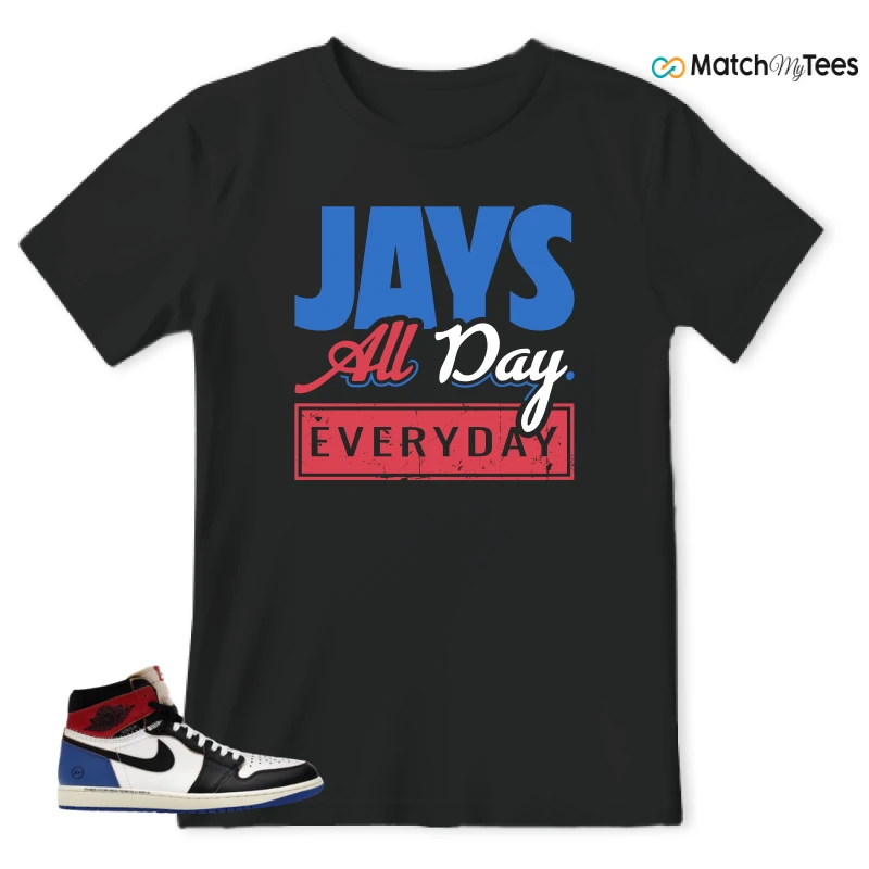 NIKE AIR JORDAN 1 RETRO HIGH OG SP FRAGMENT X UNION LA VARSITY RED SPORT ROYAL SNEAKER Matching Tees t-shirt