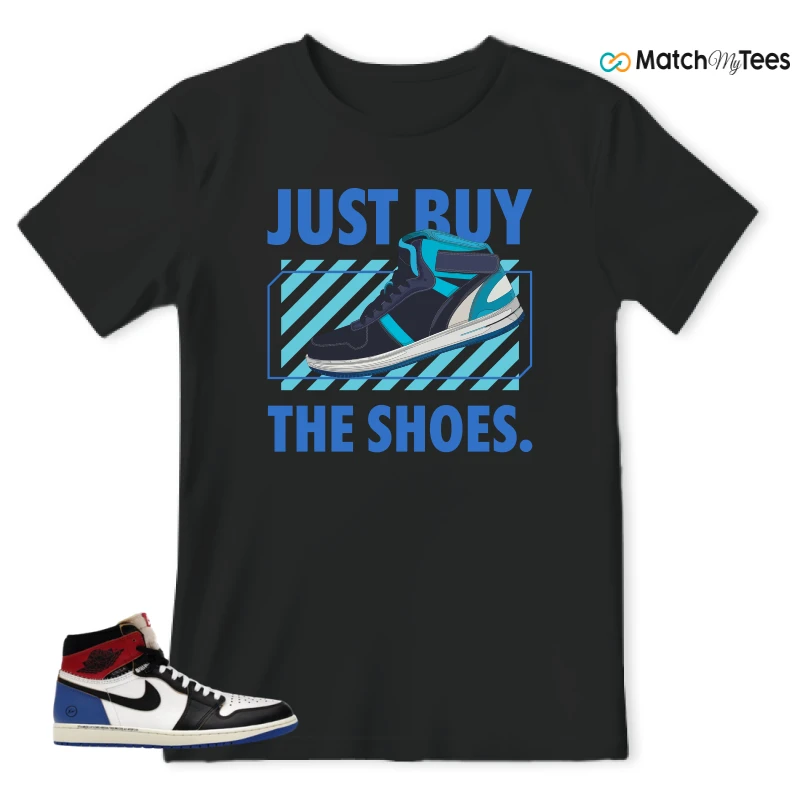 NIKE AIR JORDAN 1 RETRO HIGH OG SP FRAGMENT X UNION LA VARSITY RED SPORT ROYAL SNEAKER Matching Tees t-shirt