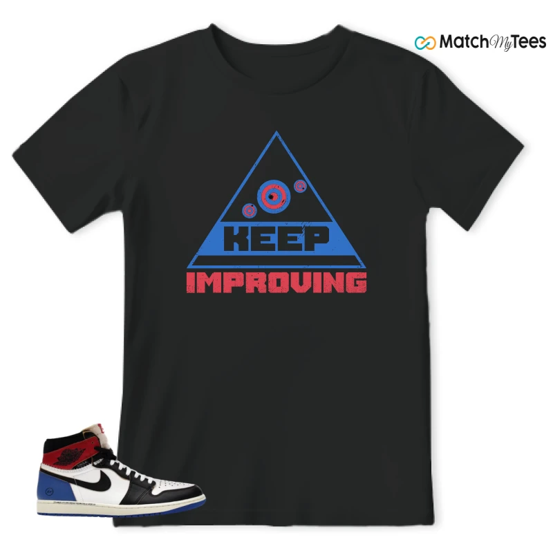 NIKE AIR JORDAN 1 RETRO HIGH OG SP FRAGMENT X UNION LA VARSITY RED SPORT ROYAL SNEAKER Matching Tees t-shirt