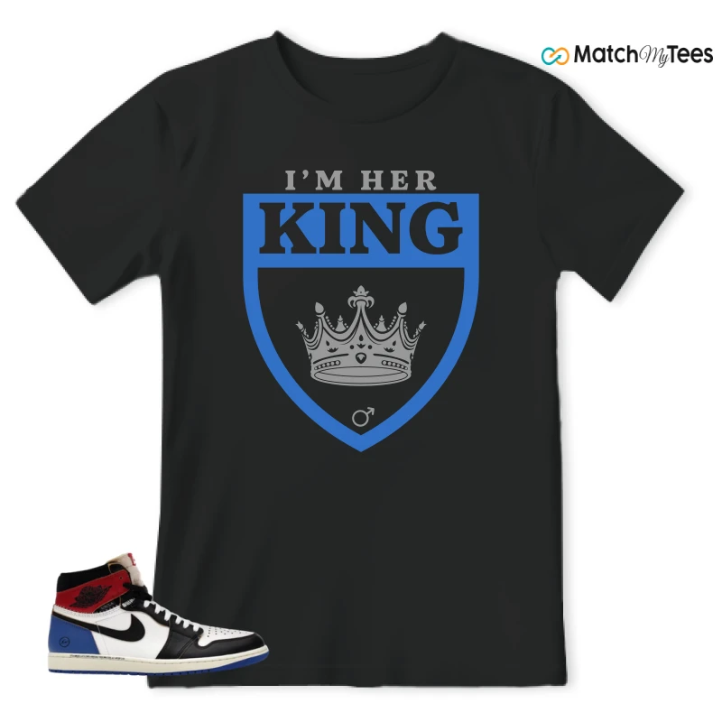 NIKE AIR JORDAN 1 RETRO HIGH OG SP FRAGMENT X UNION LA VARSITY RED SPORT ROYAL SNEAKER Matching Tees t-shirt