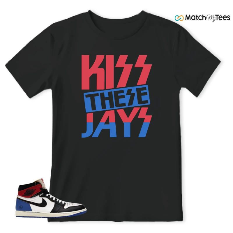NIKE AIR JORDAN 1 RETRO HIGH OG SP FRAGMENT X UNION LA VARSITY RED SPORT ROYAL SNEAKER Matching Tees t-shirt