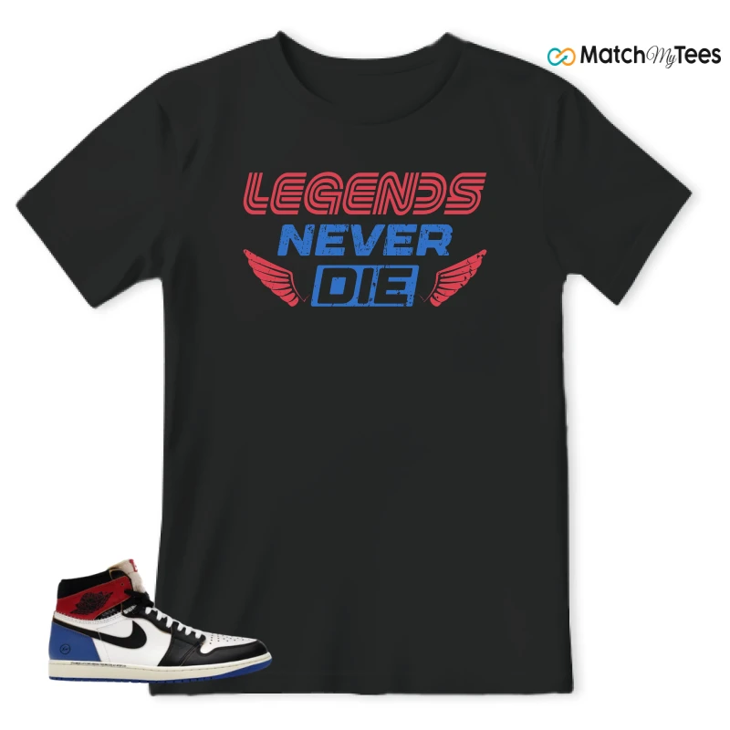 NIKE AIR JORDAN 1 RETRO HIGH OG SP FRAGMENT X UNION LA VARSITY RED SPORT ROYAL SNEAKER Matching Tees t-shirt