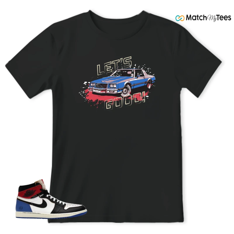 NIKE AIR JORDAN 1 RETRO HIGH OG SP FRAGMENT X UNION LA VARSITY RED SPORT ROYAL SNEAKER Matching Tees t-shirt
