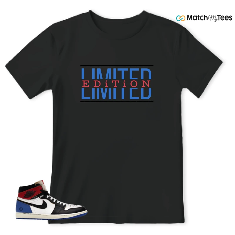 NIKE AIR JORDAN 1 RETRO HIGH OG SP FRAGMENT X UNION LA VARSITY RED SPORT ROYAL SNEAKER Matching Tees t-shirt