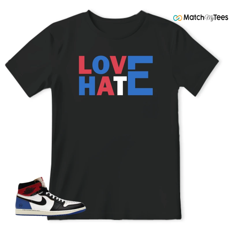 NIKE AIR JORDAN 1 RETRO HIGH OG SP FRAGMENT X UNION LA VARSITY RED SPORT ROYAL SNEAKER Matching Tees t-shirt