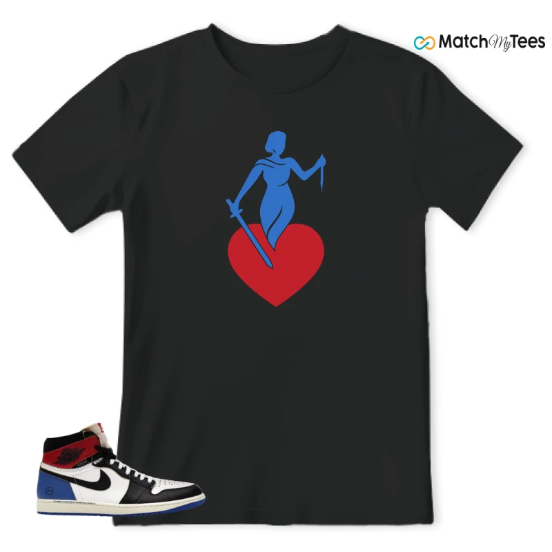 NIKE AIR JORDAN 1 RETRO HIGH OG SP FRAGMENT X UNION LA VARSITY RED SPORT ROYAL SNEAKER Matching Tees t-shirt
