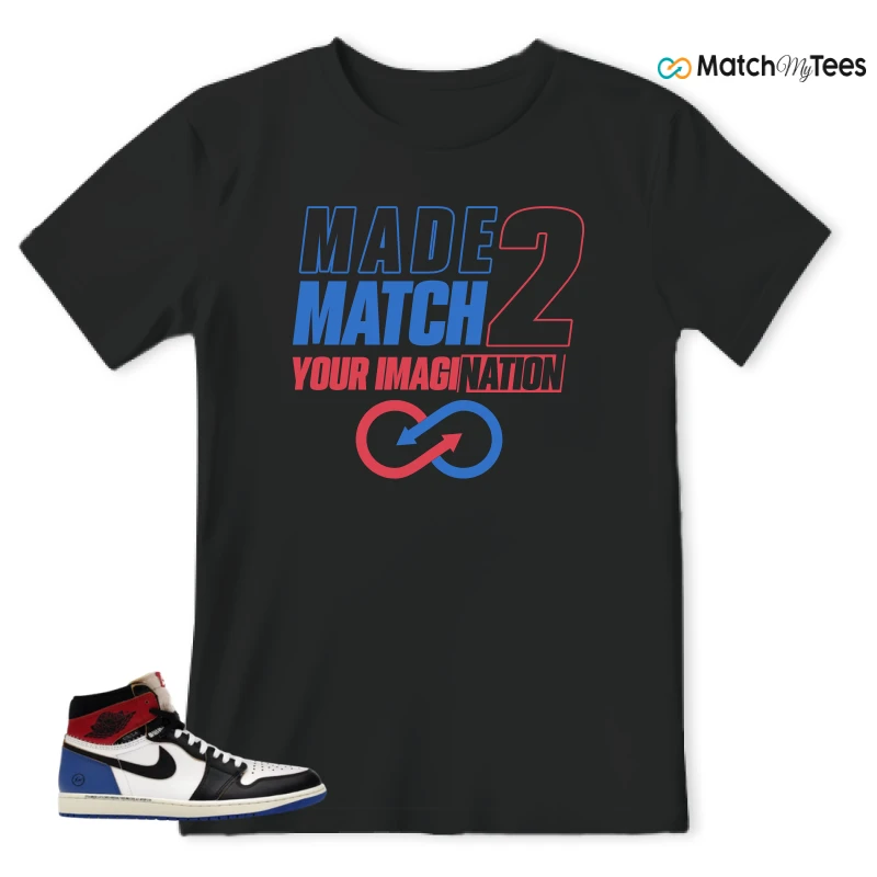 NIKE AIR JORDAN 1 RETRO HIGH OG SP FRAGMENT X UNION LA VARSITY RED SPORT ROYAL SNEAKER Matching Tees t-shirt