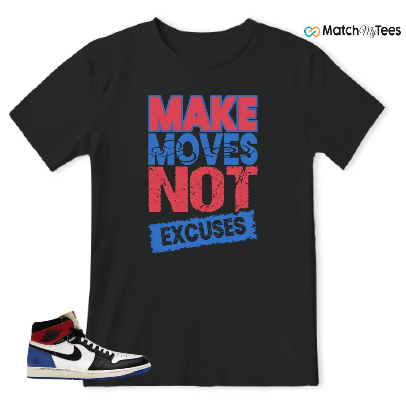 NIKE AIR JORDAN 1 RETRO HIGH OG SP FRAGMENT X UNION LA VARSITY RED SPORT ROYAL SNEAKER Matching Tees t-shirt