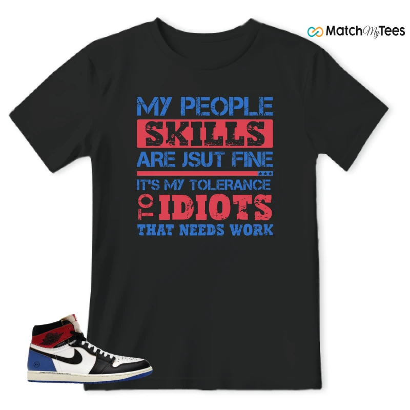 NIKE AIR JORDAN 1 RETRO HIGH OG SP FRAGMENT X UNION LA VARSITY RED SPORT ROYAL SNEAKER Matching Tees t-shirt