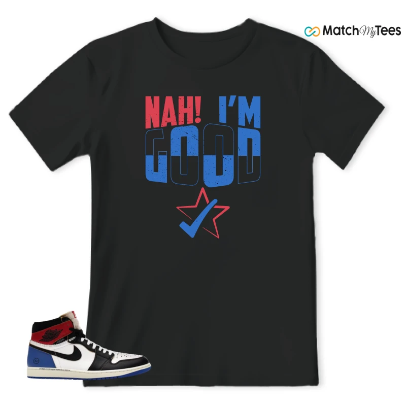 NIKE AIR JORDAN 1 RETRO HIGH OG SP FRAGMENT X UNION LA VARSITY RED SPORT ROYAL SNEAKER Matching Tees t-shirt
