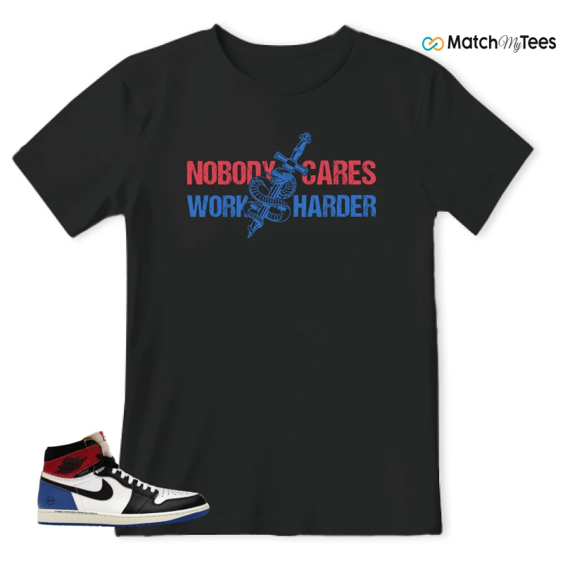 NIKE AIR JORDAN 1 RETRO HIGH OG SP FRAGMENT X UNION LA VARSITY RED SPORT ROYAL SNEAKER Matching Tees t-shirt