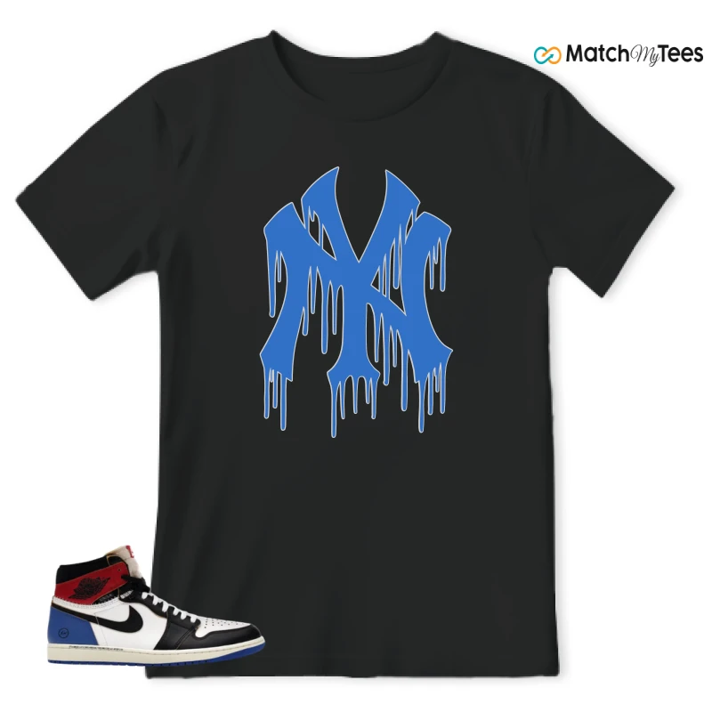 NIKE AIR JORDAN 1 RETRO HIGH OG SP FRAGMENT X UNION LA VARSITY RED SPORT ROYAL SNEAKER Matching Tees t-shirt
