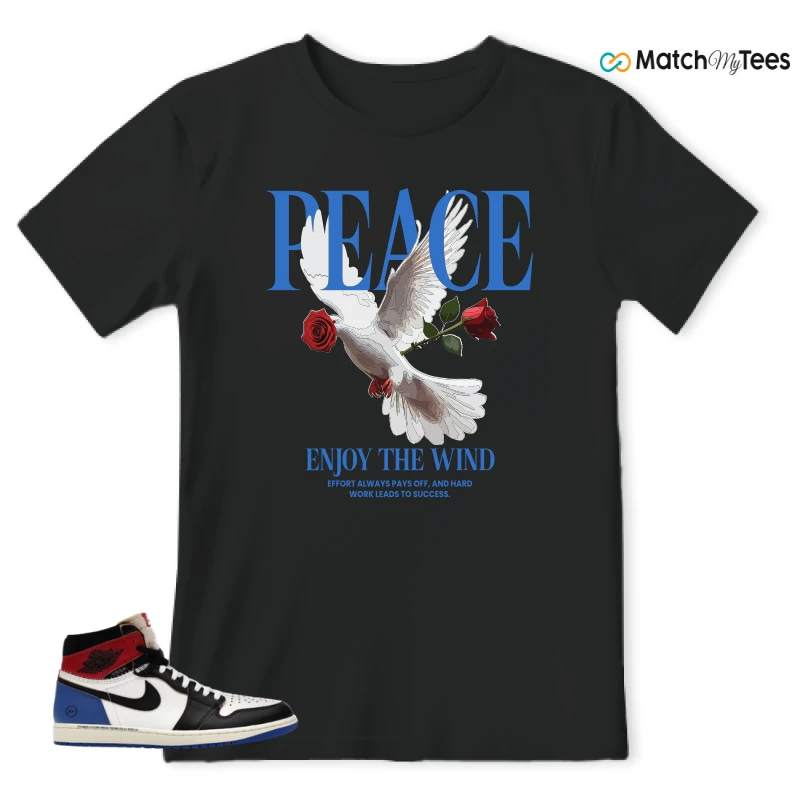 NIKE AIR JORDAN 1 RETRO HIGH OG SP FRAGMENT X UNION LA VARSITY RED SPORT ROYAL SNEAKER Matching Tees t-shirt