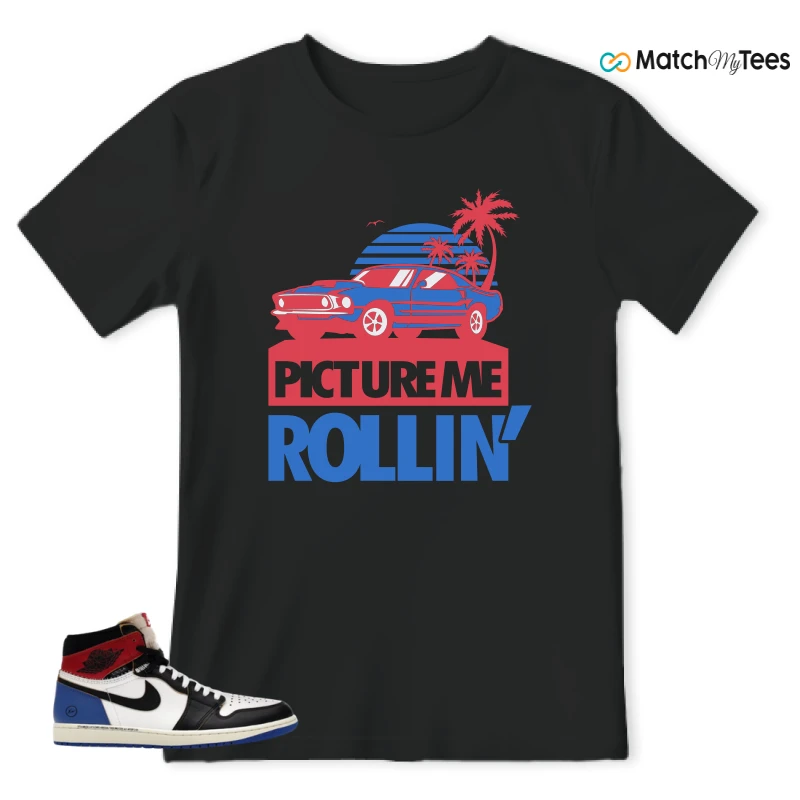 NIKE AIR JORDAN 1 RETRO HIGH OG SP FRAGMENT X UNION LA VARSITY RED SPORT ROYAL SNEAKER Matching Tees t-shirt