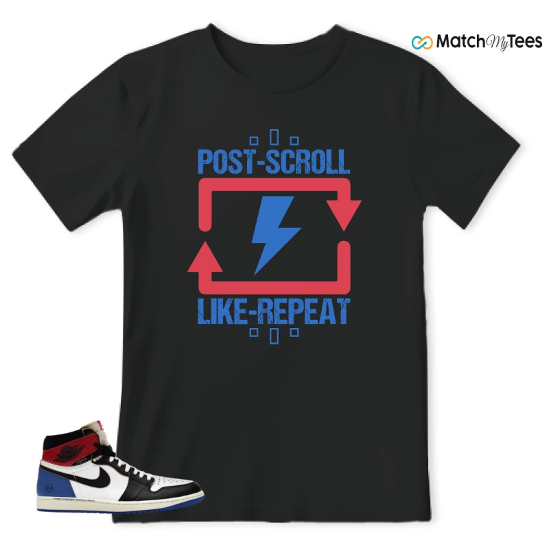 NIKE AIR JORDAN 1 RETRO HIGH OG SP FRAGMENT X UNION LA VARSITY RED SPORT ROYAL SNEAKER Matching Tees t-shirt